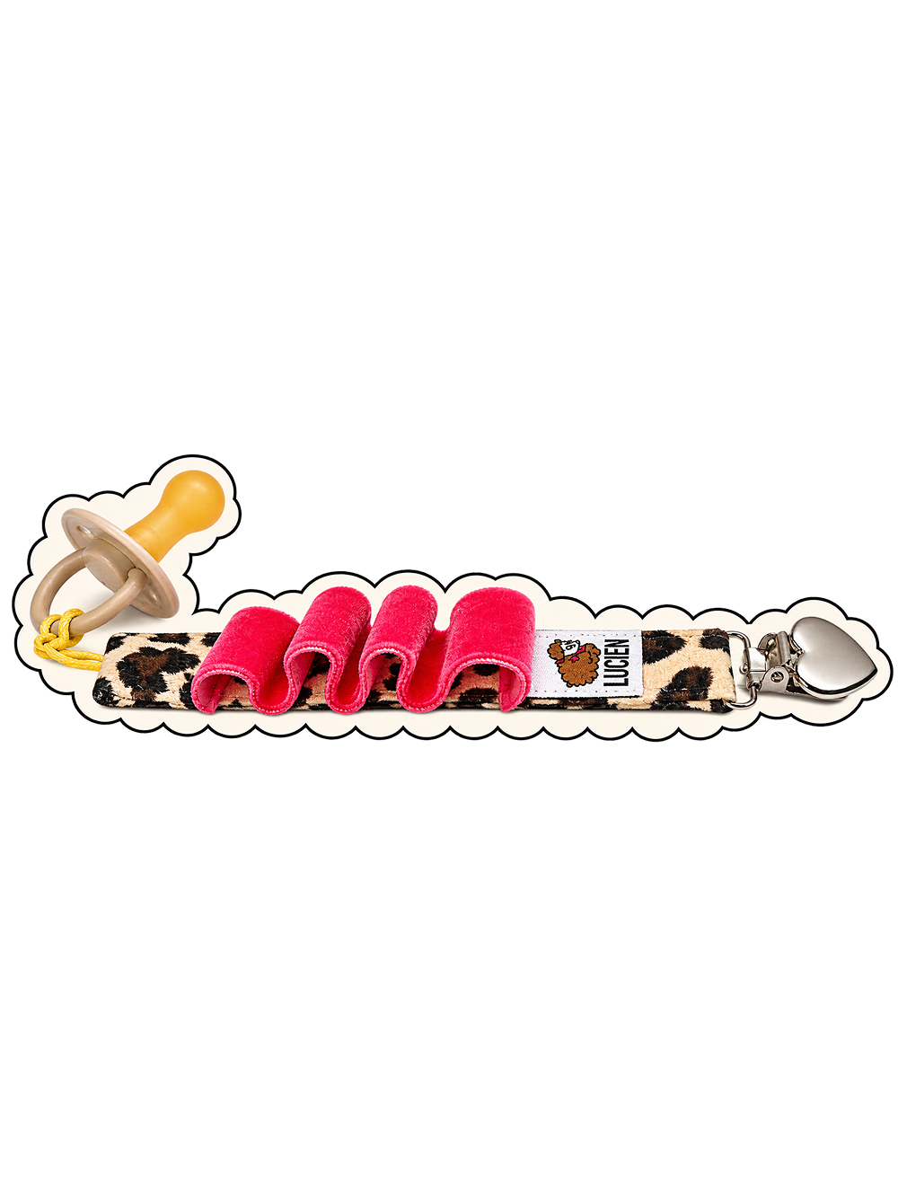 Leopardie Wavy Clip in Pink