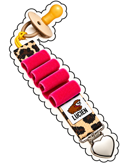 Leopardie Wavy Clip in Pink