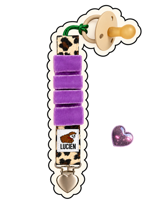 Leopardie Wavy Clip in Purple