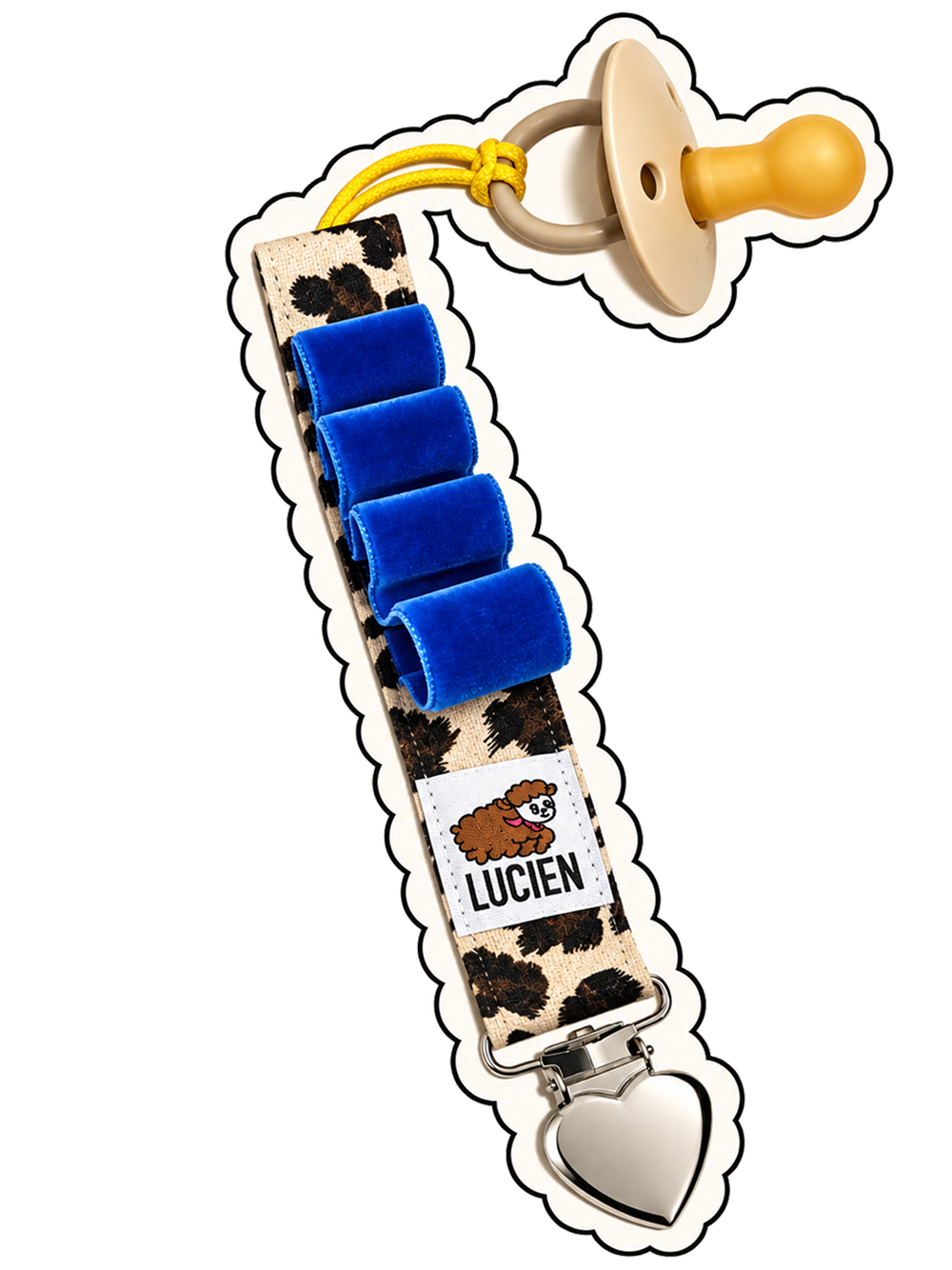 Leopardie Wavy Clip in Cobalt