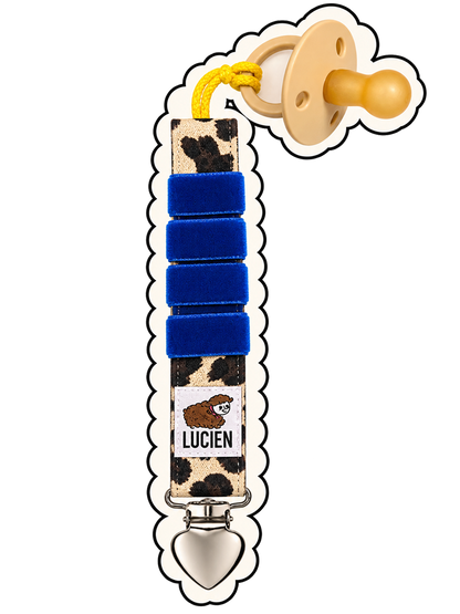 Leopardie Wavy Clip in Cobalt