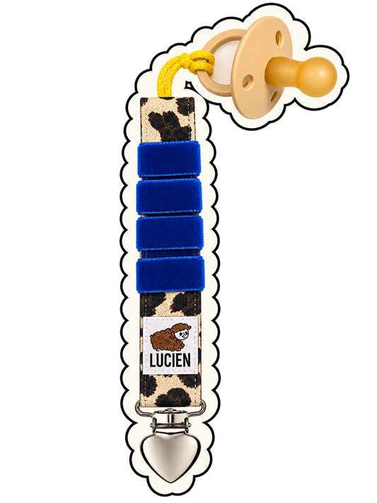 Leopardie Wavy Clip in Cobalt